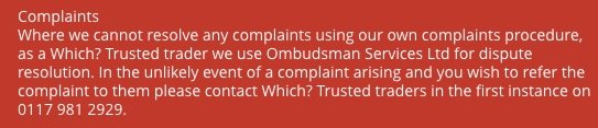 Complaints